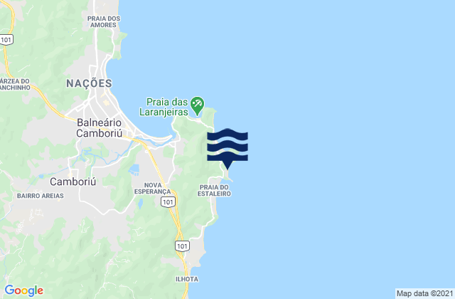 Karte der Gezeiten Praia do Pinho, Brazil