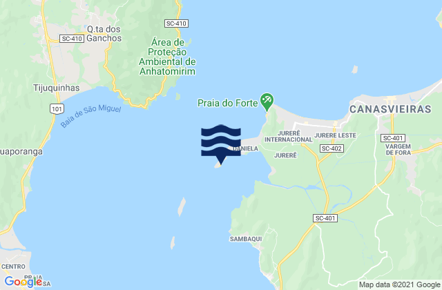 Karte der Gezeiten Praia do Pontal, Brazil