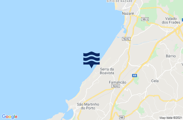 Karte der Gezeiten Praia do Salgado, Portugal