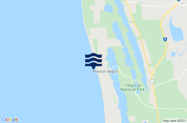 Karte der Gezeiten Preston Beach, Australia
