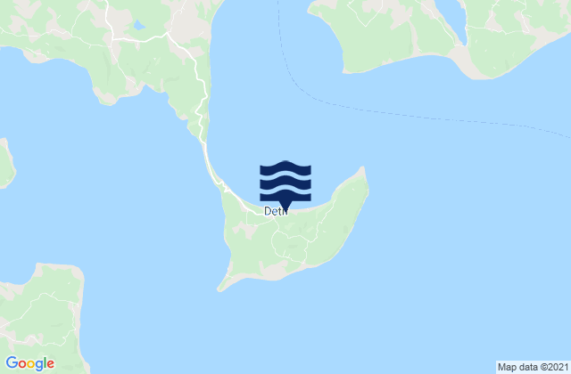 Karte der Gezeiten Promontorio Detif, Chile