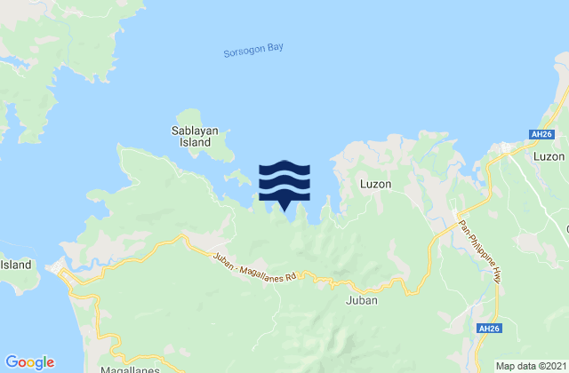 Karte der Gezeiten Province of Sorsogon, Philippines