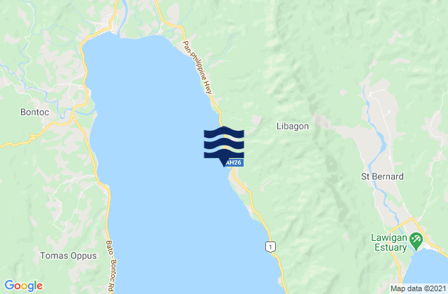 Karte der Gezeiten Province of Southern Leyte, Philippines
