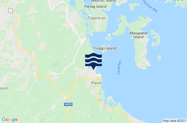 Karte der Gezeiten Province of Surigao del Norte, Philippines