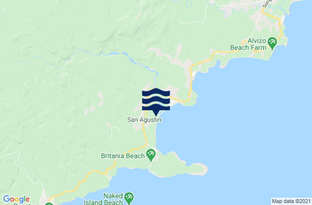 Karte der Gezeiten Province of Surigao del Sur, Philippines