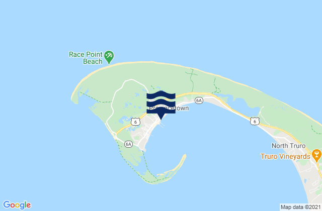 Karte der Gezeiten Provincetown, United States
