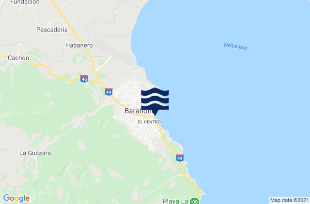 Karte der Gezeiten Provincia de Barahona, Dominican Republic