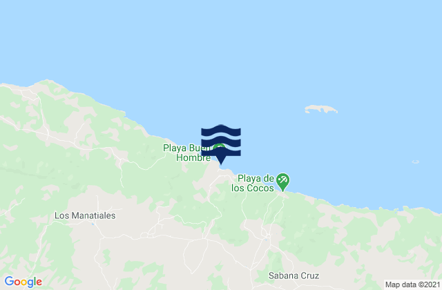 Karte der Gezeiten Provincia de Monte Cristi, Dominican Republic
