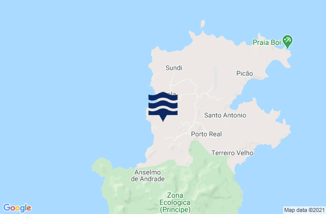 Karte der Gezeiten Príncipe, Sao Tome and Principe