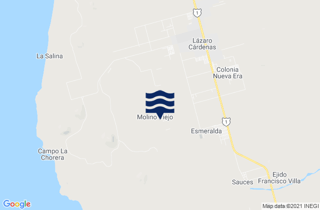 Karte der Gezeiten Pueblo Benito García, Mexico