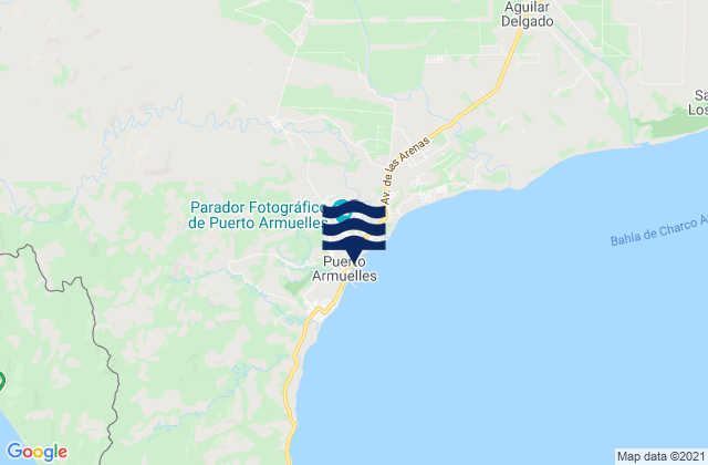 Karte der Gezeiten Puerto Armuelles, Panama