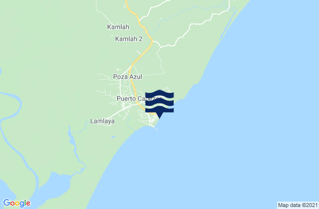 Karte der Gezeiten Puerto Cabezas, Nicaragua