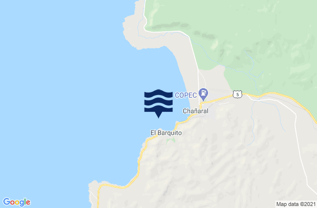 Karte der Gezeiten Puerto Chanaral, Chile