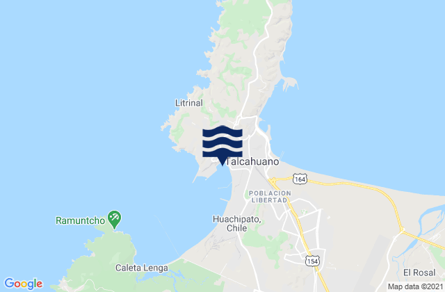 Karte der Gezeiten Puerto Comercial de San Vicente, Chile