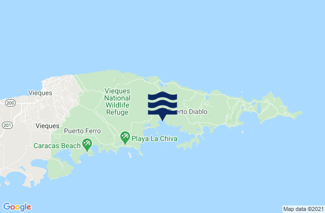 Karte der Gezeiten Puerto Diablo Barrio, Puerto Rico