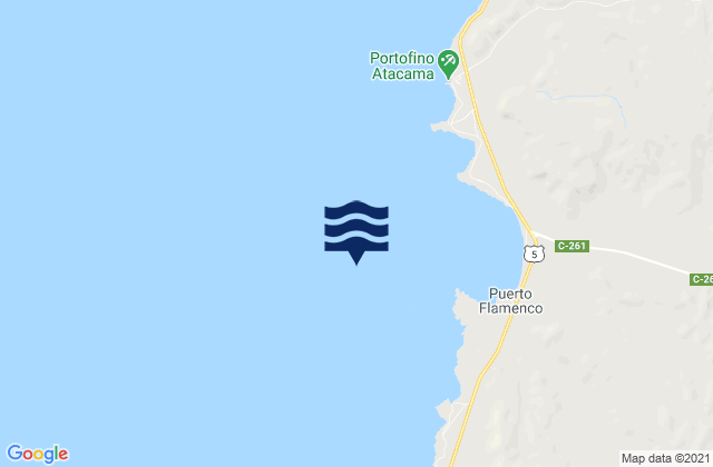 Karte der Gezeiten Puerto Flamenco, Chile