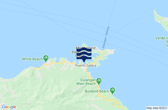 Karte der Gezeiten Puerto Galera, Philippines