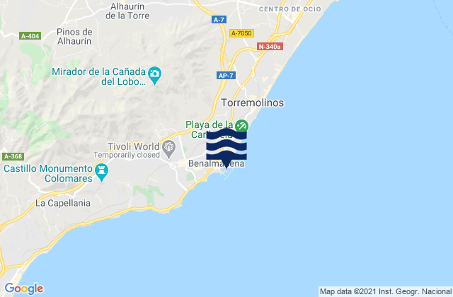 Karte der Gezeiten Puerto Marina Benalmadena, Spain