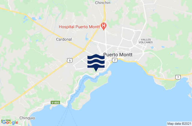 Karte der Gezeiten Puerto Montt, Chile