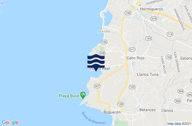 Karte der Gezeiten Puerto Real, Puerto Rico