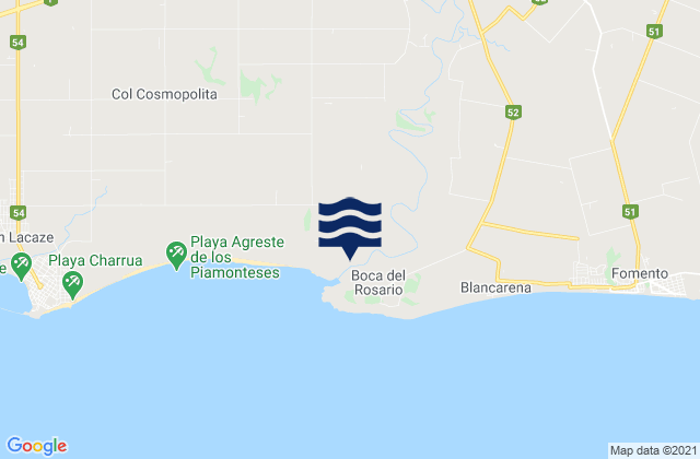 Karte der Gezeiten Puerto Rosario, Uruguay