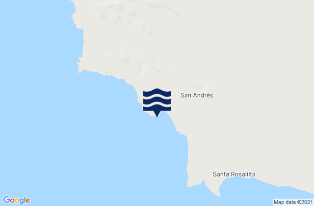 Karte der Gezeiten Puerto San Andres, Mexico