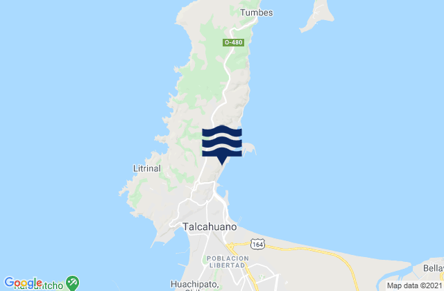 Karte der Gezeiten Puerto Talcahuano, Chile