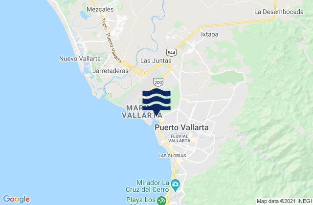 Karte der Gezeiten Puerto Vallarta, Mexico