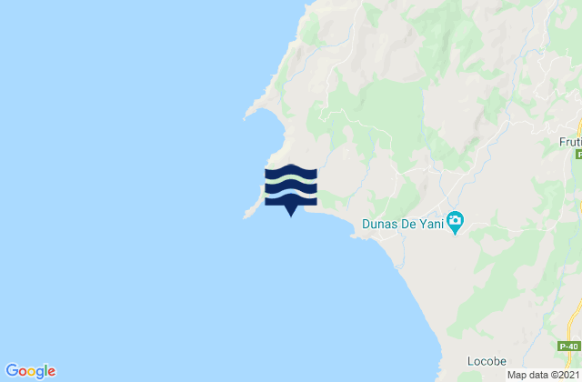 Karte der Gezeiten Puerto Yana, Chile