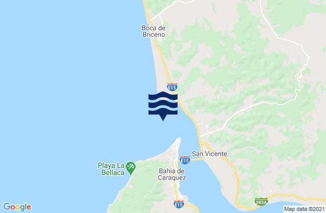 Karte der Gezeiten Puerto de Bahia Caraquez, Ecuador