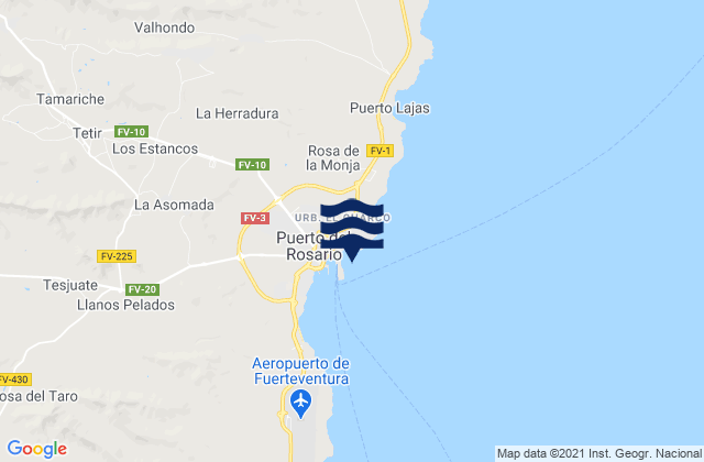 Karte der Gezeiten Puerto del Rosario (Fuerteventura), Spain
