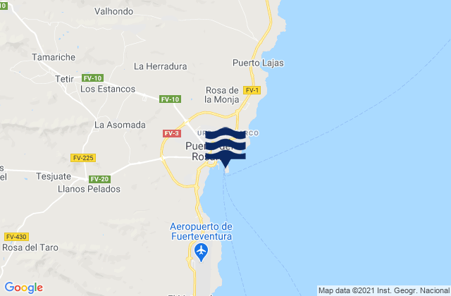 Karte der Gezeiten Puerto del Rosario, Spain