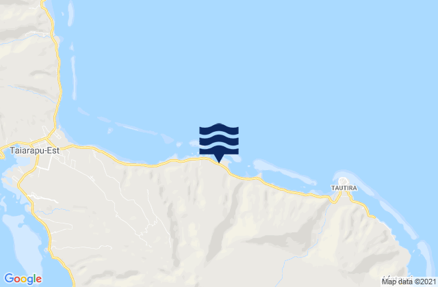 Karte der Gezeiten Pueu, French Polynesia