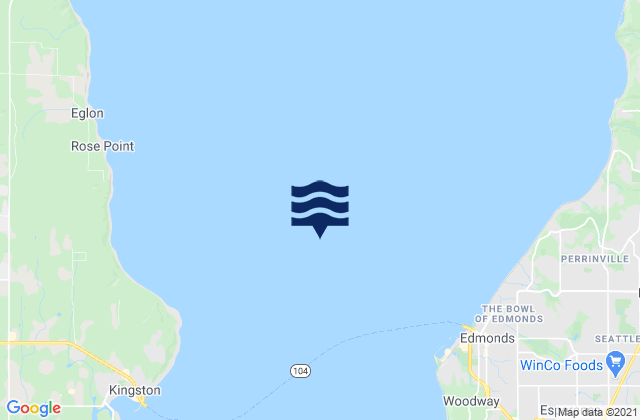 Karte der Gezeiten Puget Sound, United States