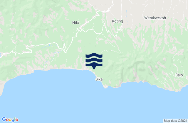 Karte der Gezeiten Puho, Indonesia