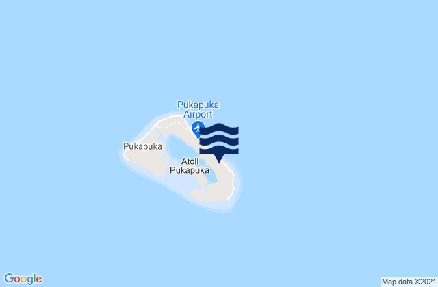Karte der Gezeiten Pukapuka, French Polynesia