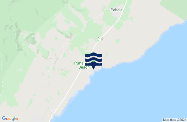 Karte der Gezeiten Punalu‘u Beach, United States