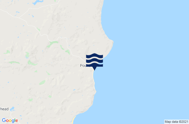 Karte der Gezeiten Punawaitai, New Zealand