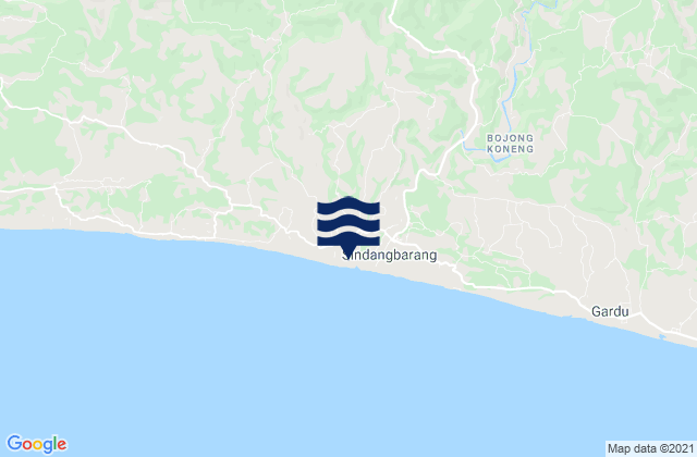 Karte der Gezeiten Puncak, Indonesia