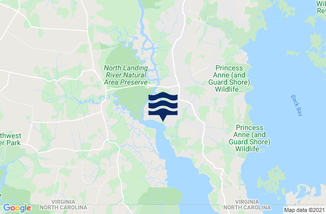 Karte der Gezeiten Pungo Ferry Marina, United States