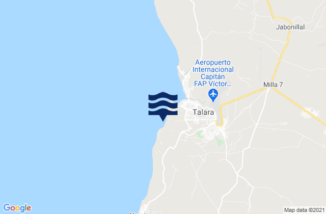 Karte der Gezeiten Punta Arena, Peru