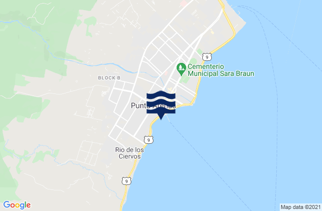 Karte der Gezeiten Punta Arenas, Chile