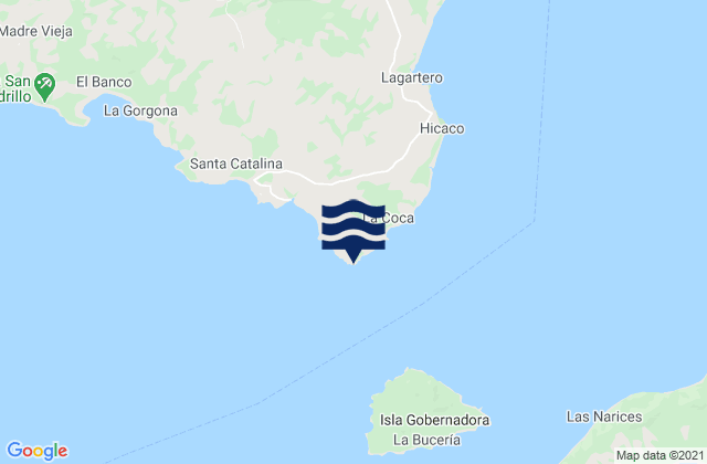 Karte der Gezeiten Punta Brava, Panama