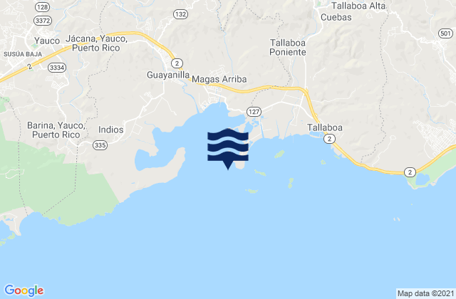 Karte der Gezeiten Punta Guayanilla, Puerto Rico