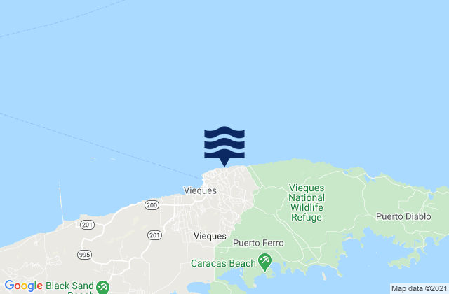 Karte der Gezeiten Punta Mulas Isla De Vieques, Puerto Rico