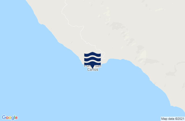 Karte der Gezeiten Punta San Carlos, Mexico