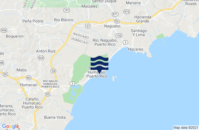 Karte der Gezeiten Punta Santiago Barrio, Puerto Rico
