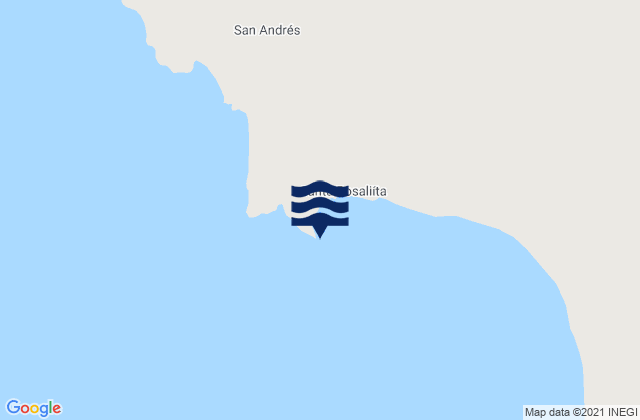 Karte der Gezeiten Punta Sta Rosalillita, Mexico