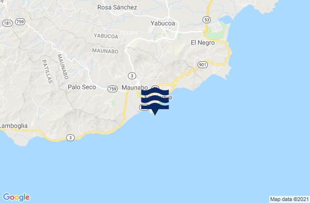 Karte der Gezeiten Punta Tuna, Puerto Rico
