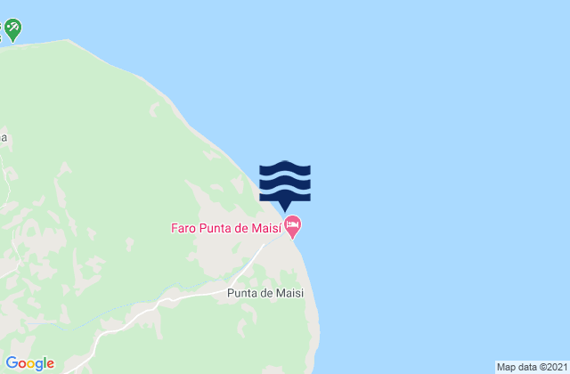 Karte der Gezeiten Punta de Maisí, Cuba
